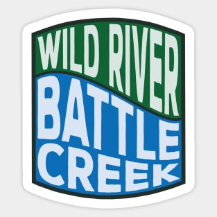 Battle Creek Wild River wave Sticker